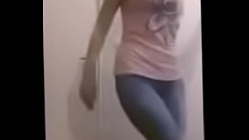 Slim Armenian woman dances a striptease and is filmed on her home camera